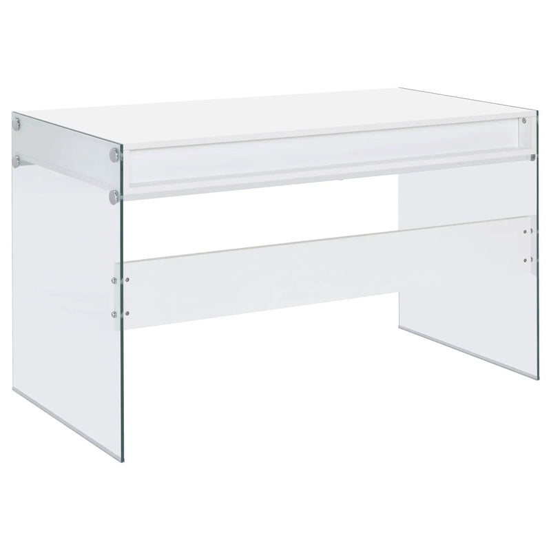 Dobrev 48-inch 2-drawer Writing Desk White High Gloss by Unique Piece Furniture