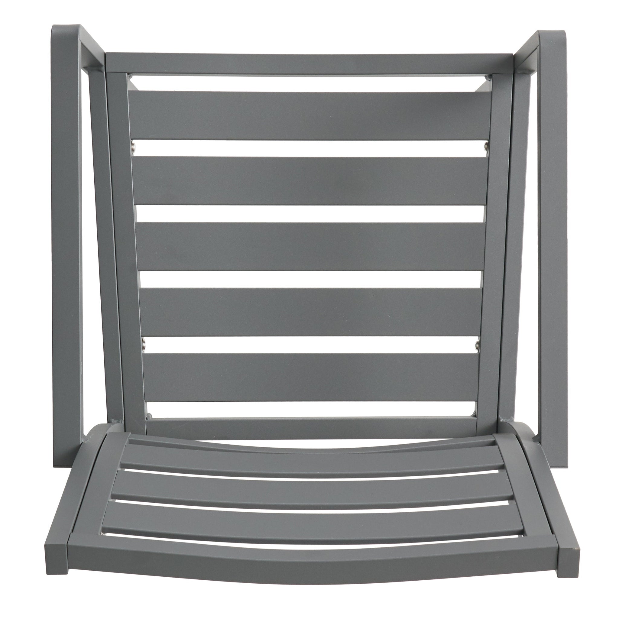 Outdoor Modern Aluminum Dining Chair (Set of 2), Gun Metal Gray by HouseOfZazla