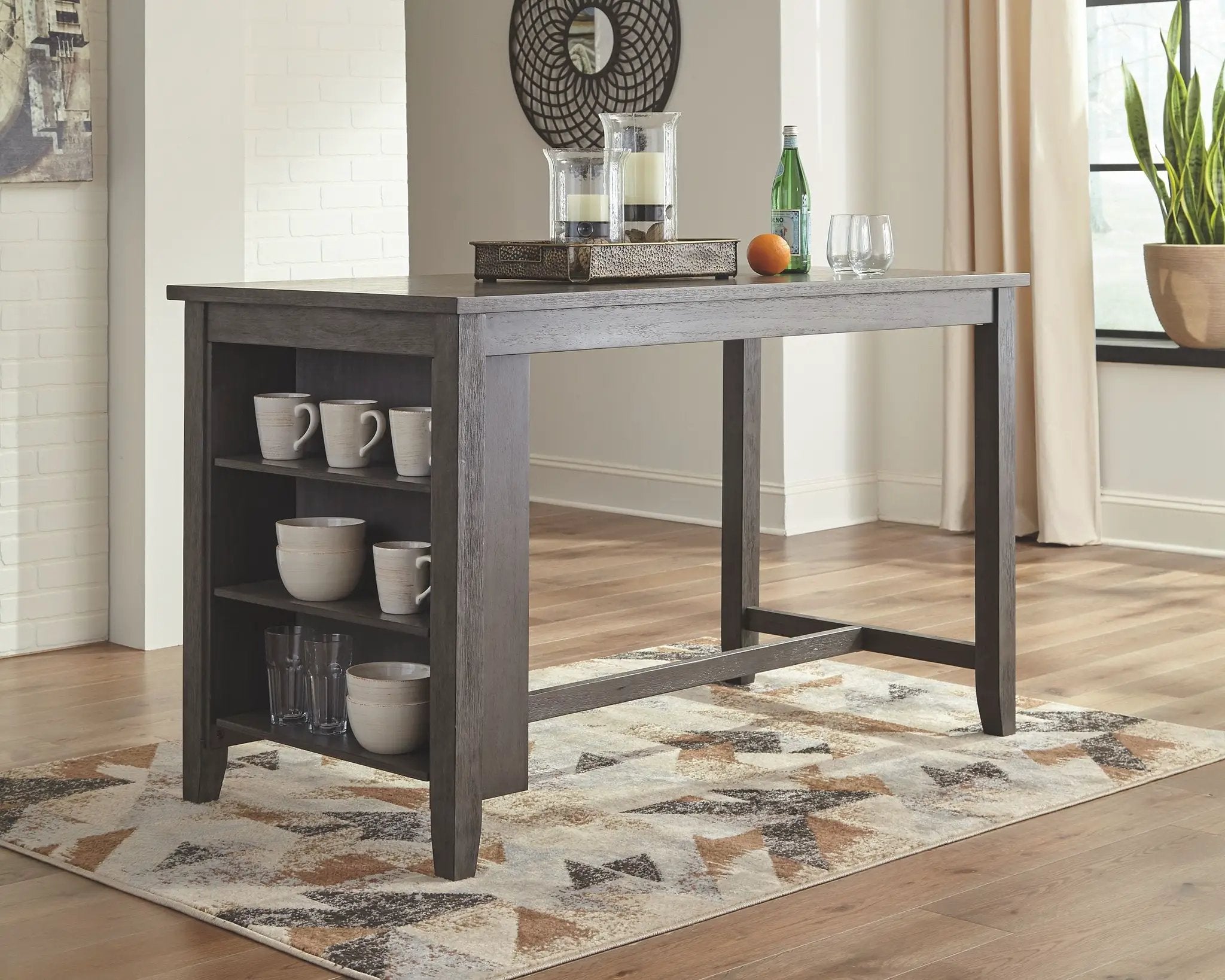 Caitbrook - Rectangular Dining Room Counter Table - Gray by Unique Piece Furniture