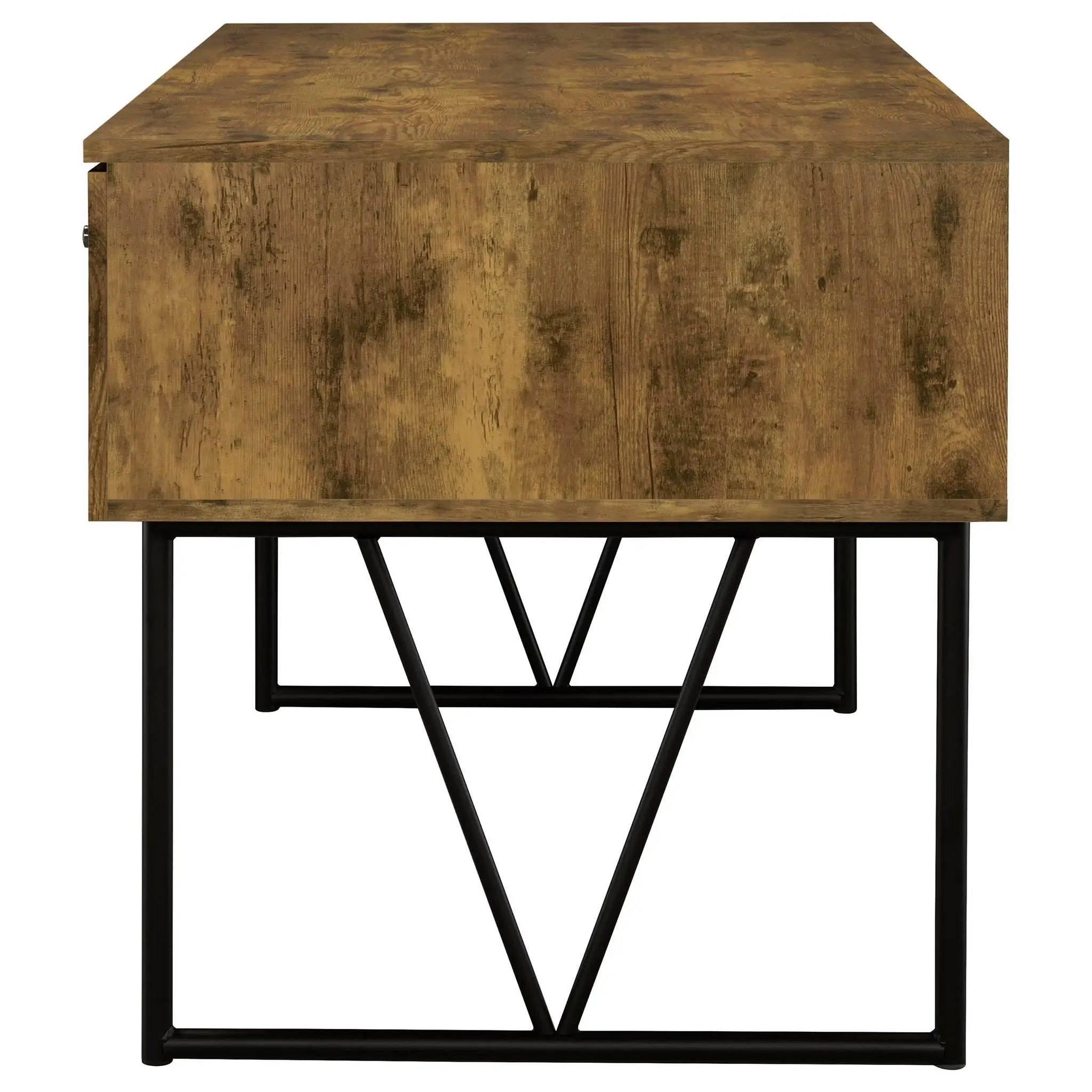Analiese 63-inch 4-drawer Writing Desk Rustic Nutmeg by Unique Piece Furniture