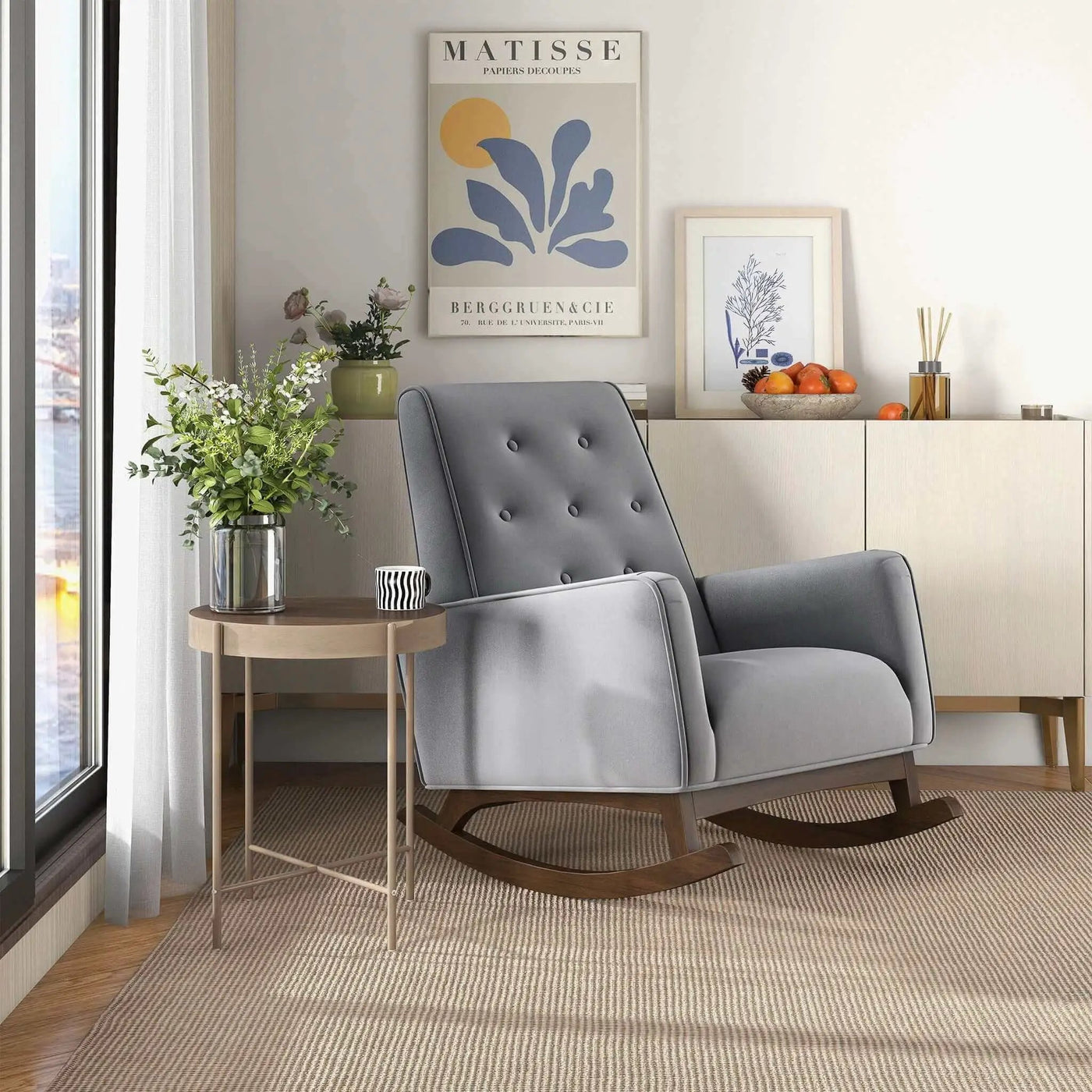 Demetrius - Solid Wood Rocking Chair by Unique Piece Furniture