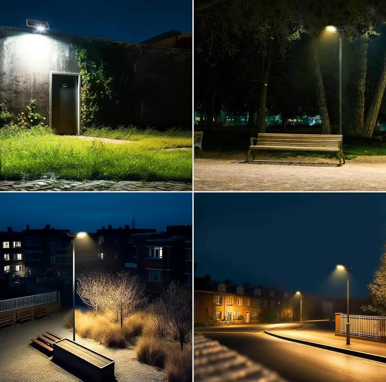 3800W Tri-Color Solar Street Lights Outdoor - Multi-Color Adjustable Lighting - 7000K LED Street Light with Remote Control - Ideal for Parking Lot, Yard, Plaza - solar parking lot lights by Outdoor Solar Outlet