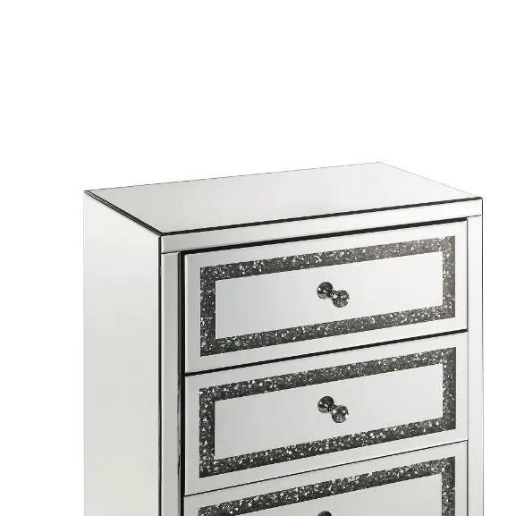 Noralie - Cabinet - Mirrored, Faux Diamonds by Unique Piece Furniture