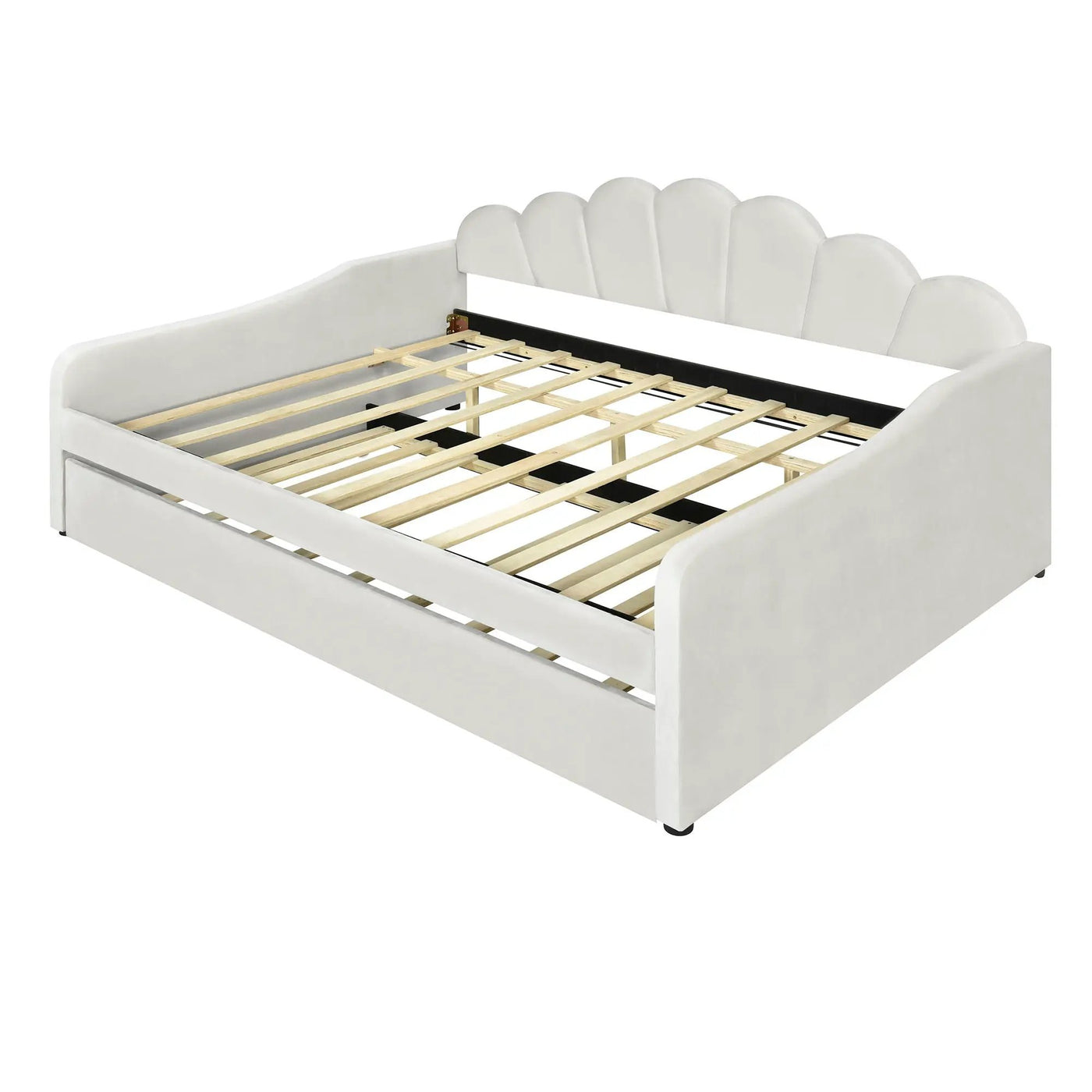 Upholstery Daybed Frame With Shell Shaped Backrest by Unique Piece Furniture
