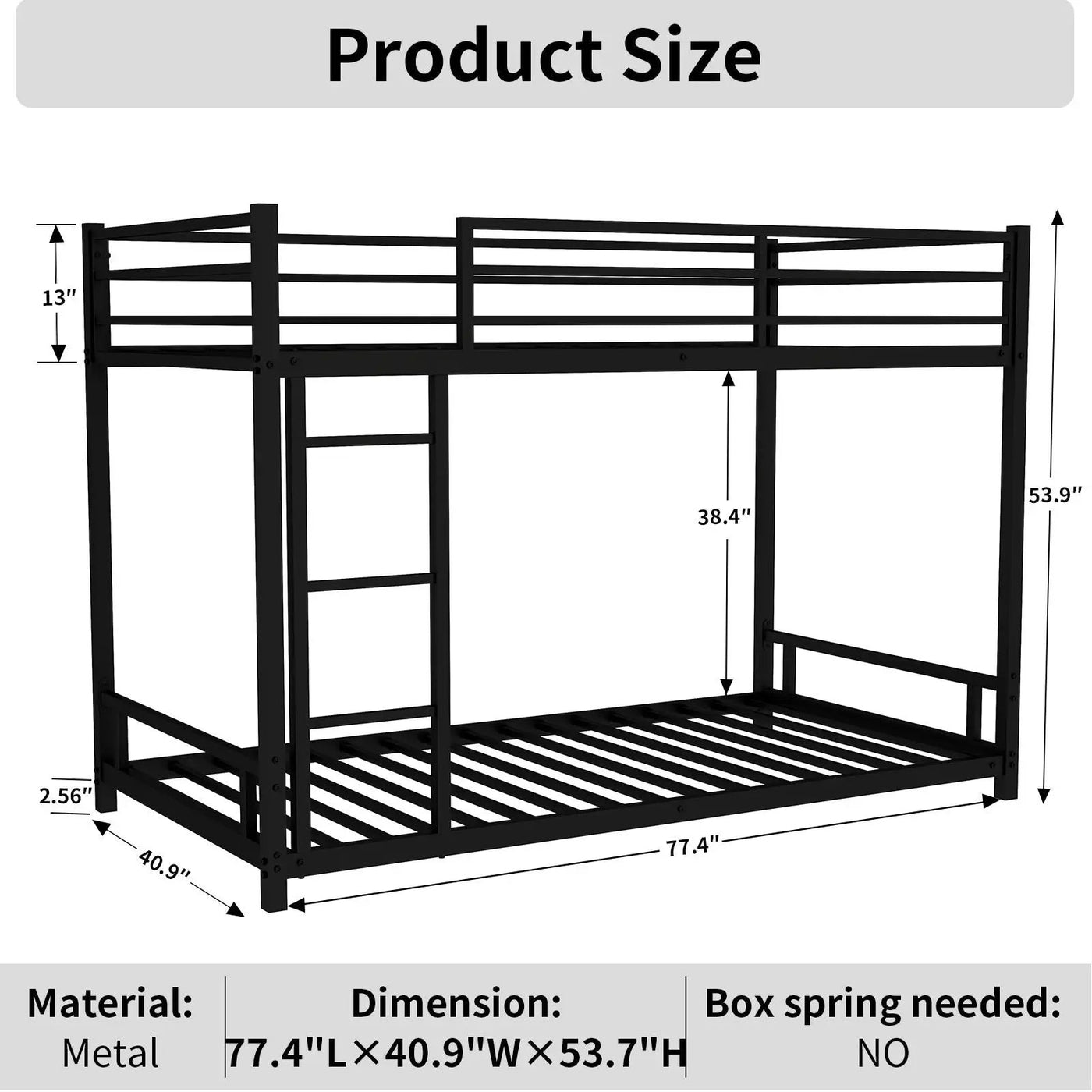 Bunk Bed With Noise Reduction And Safety Guardrail by HouseOfZazla