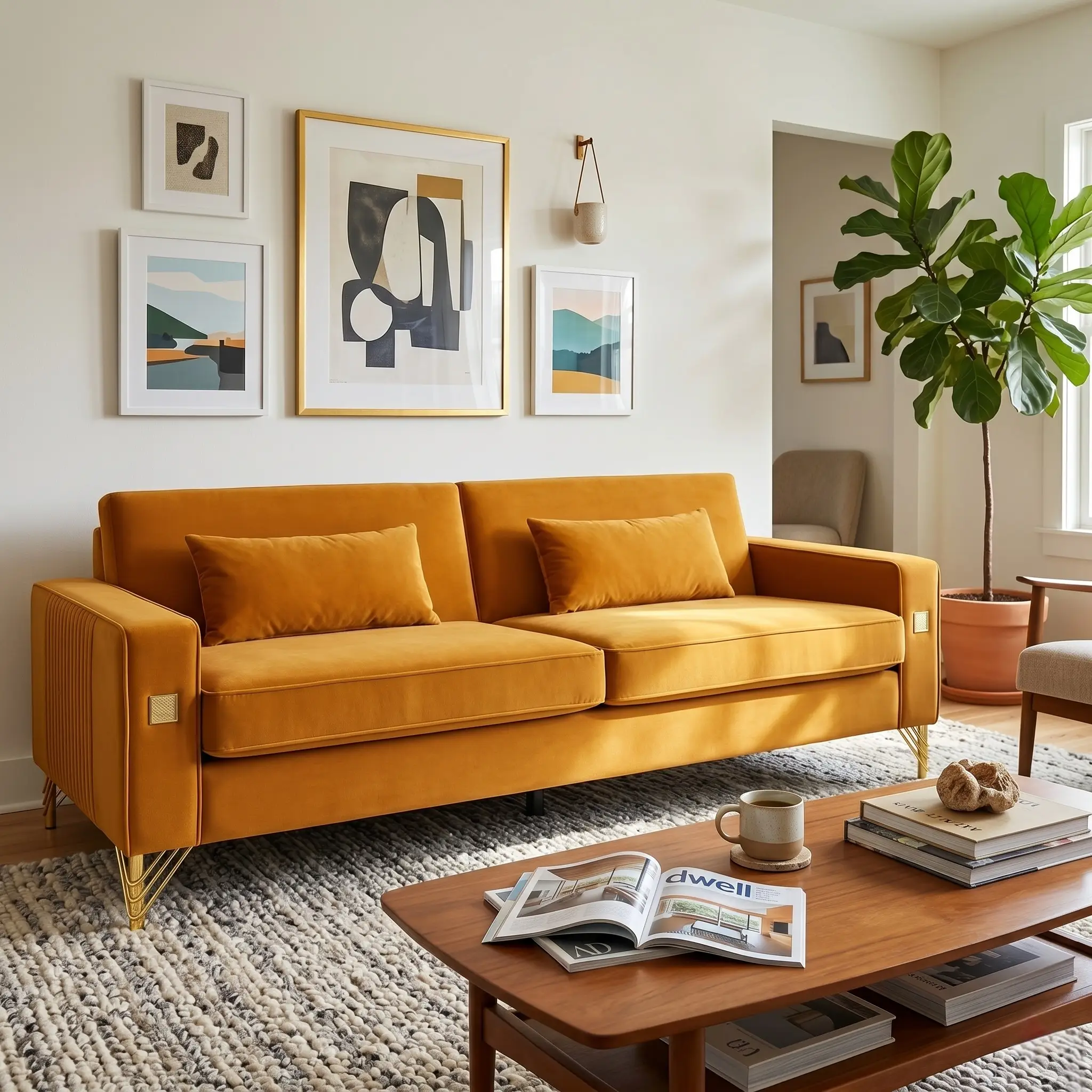 Luxury Velvet Sofa by HouseOfZazla