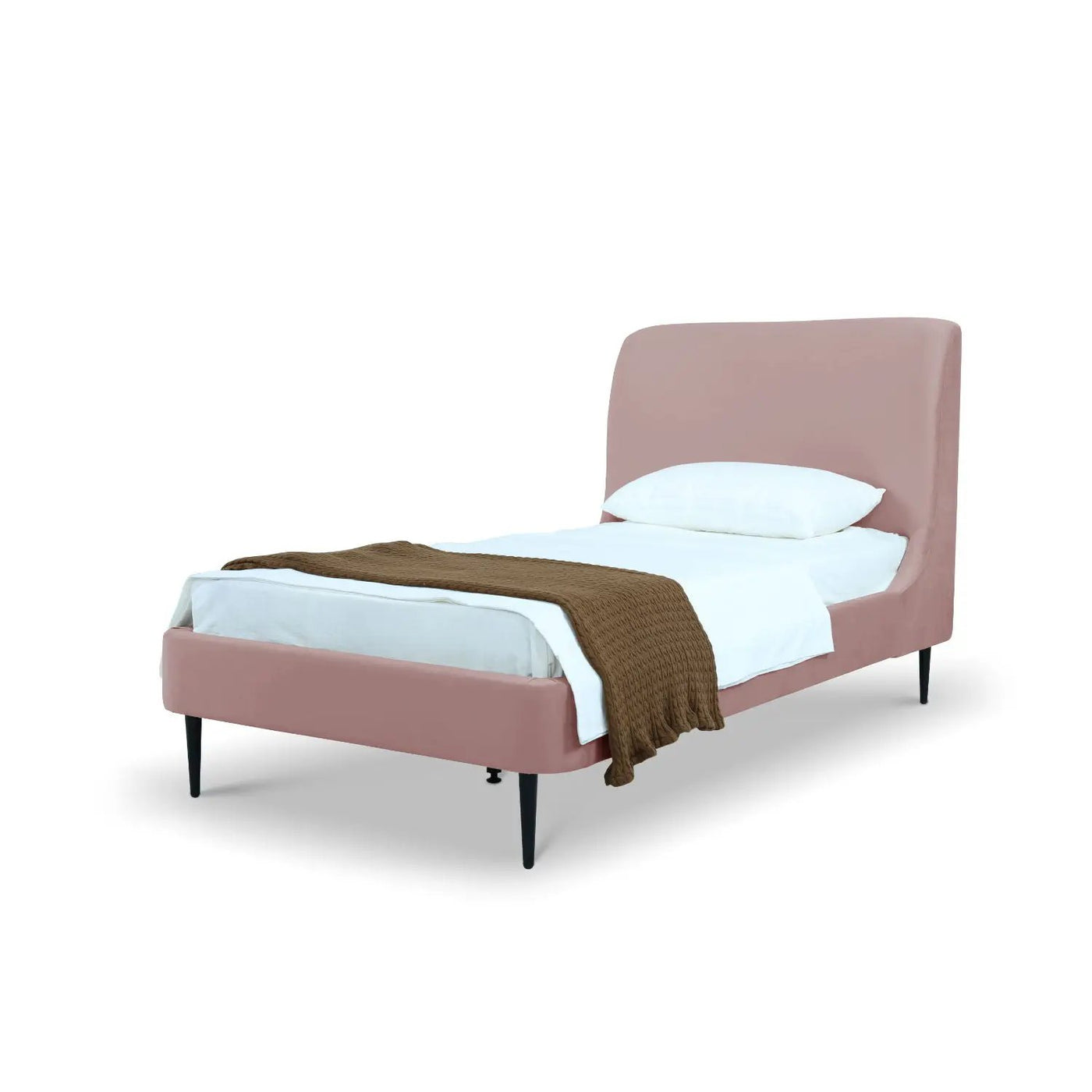 Heather - Upholstered Bed With Curved Headboard by HouseOfZazla
