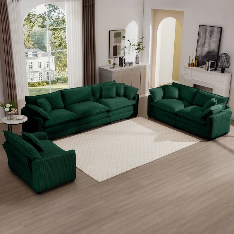 Elegant Oversized Sectional Sofa Set With Deep Seats And Flexible Layout by Unique Piece Furniture