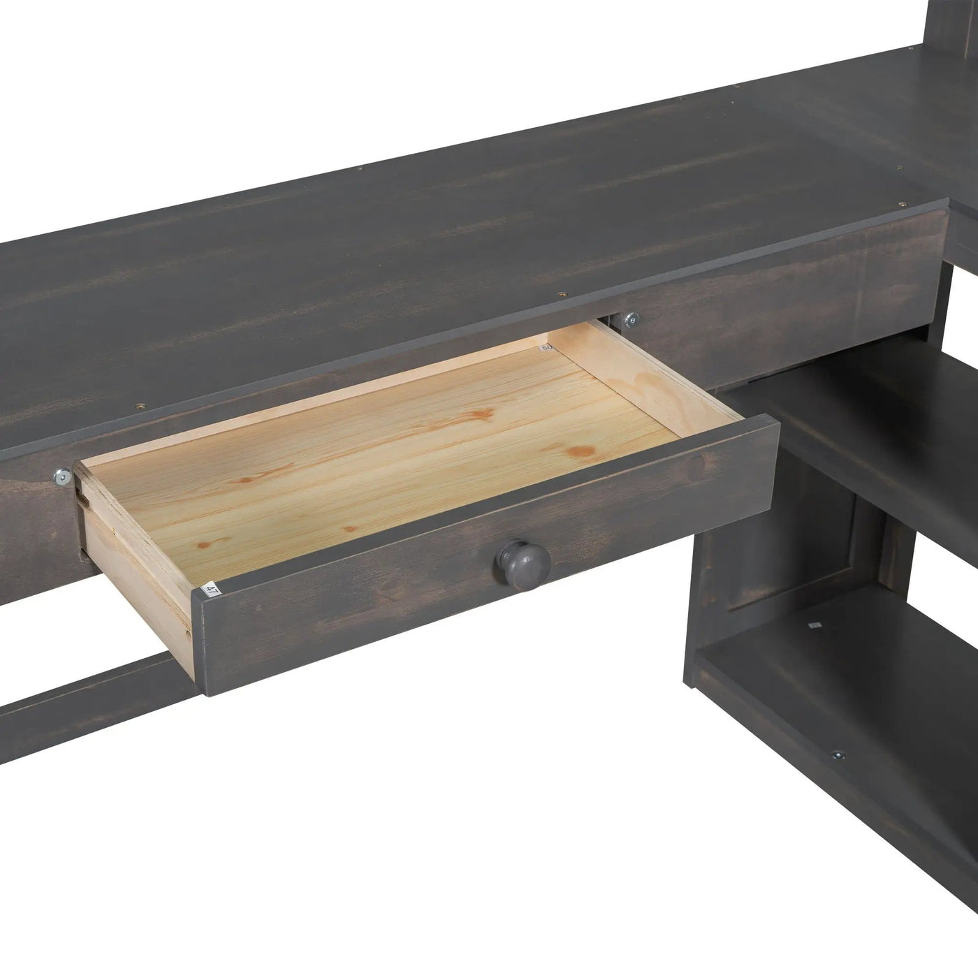 Loft Bed With U-Shaped Desk, Drawers, And Storage Shelves by Unique Piece Furniture