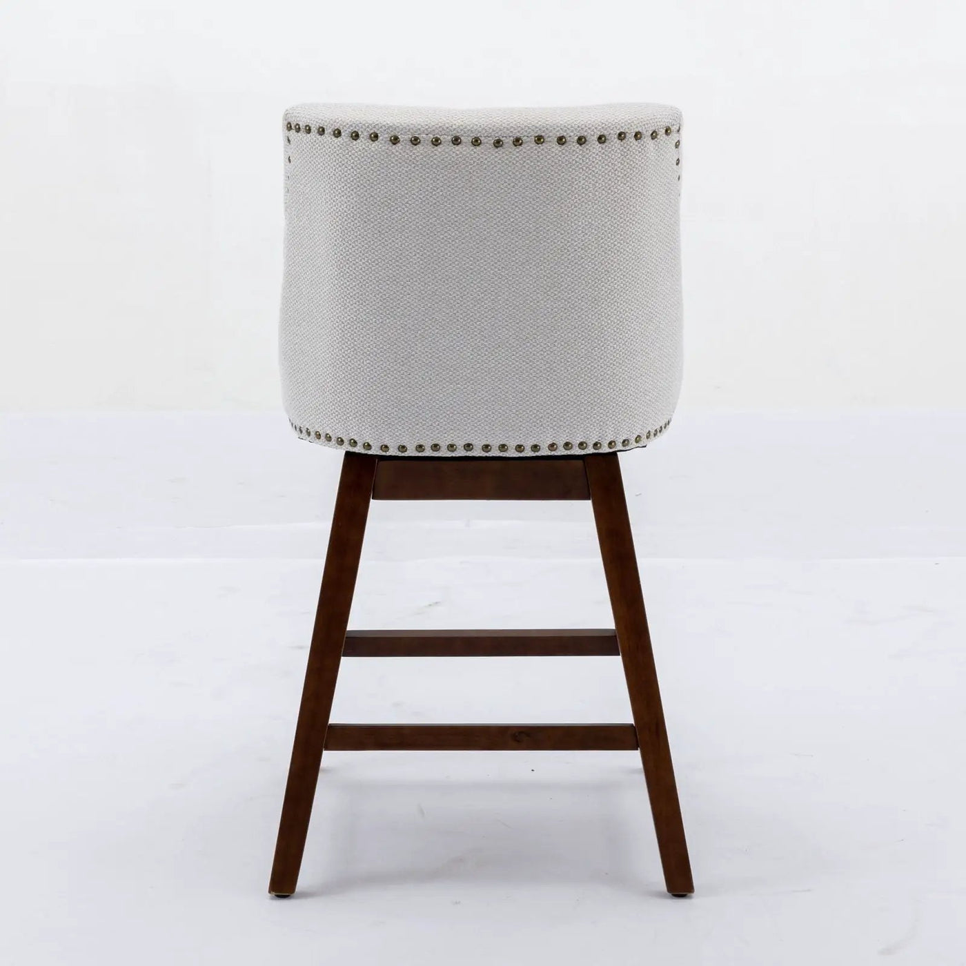 Counter Height Swivel Barstools, 26'' H Seat Height Upholstered Bar Stools (Set of 2), Fabric by HouseOfZazla