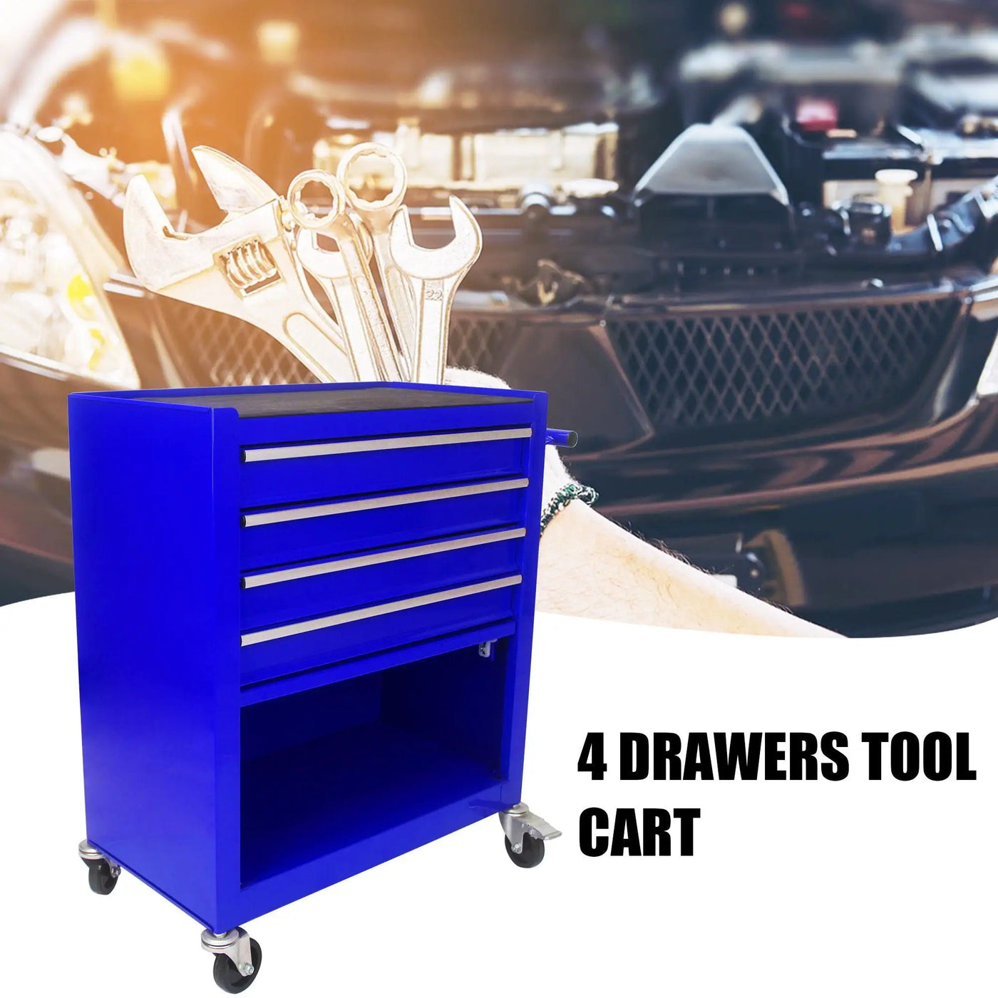 4 Drawers Multifunctional Tool Cart With Wheels by HouseOfZazla