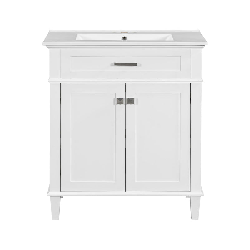 Bathroom Vanity With Ceramic Basin, Soft Close Door And Adjustable Shelves by HouseOfZazla