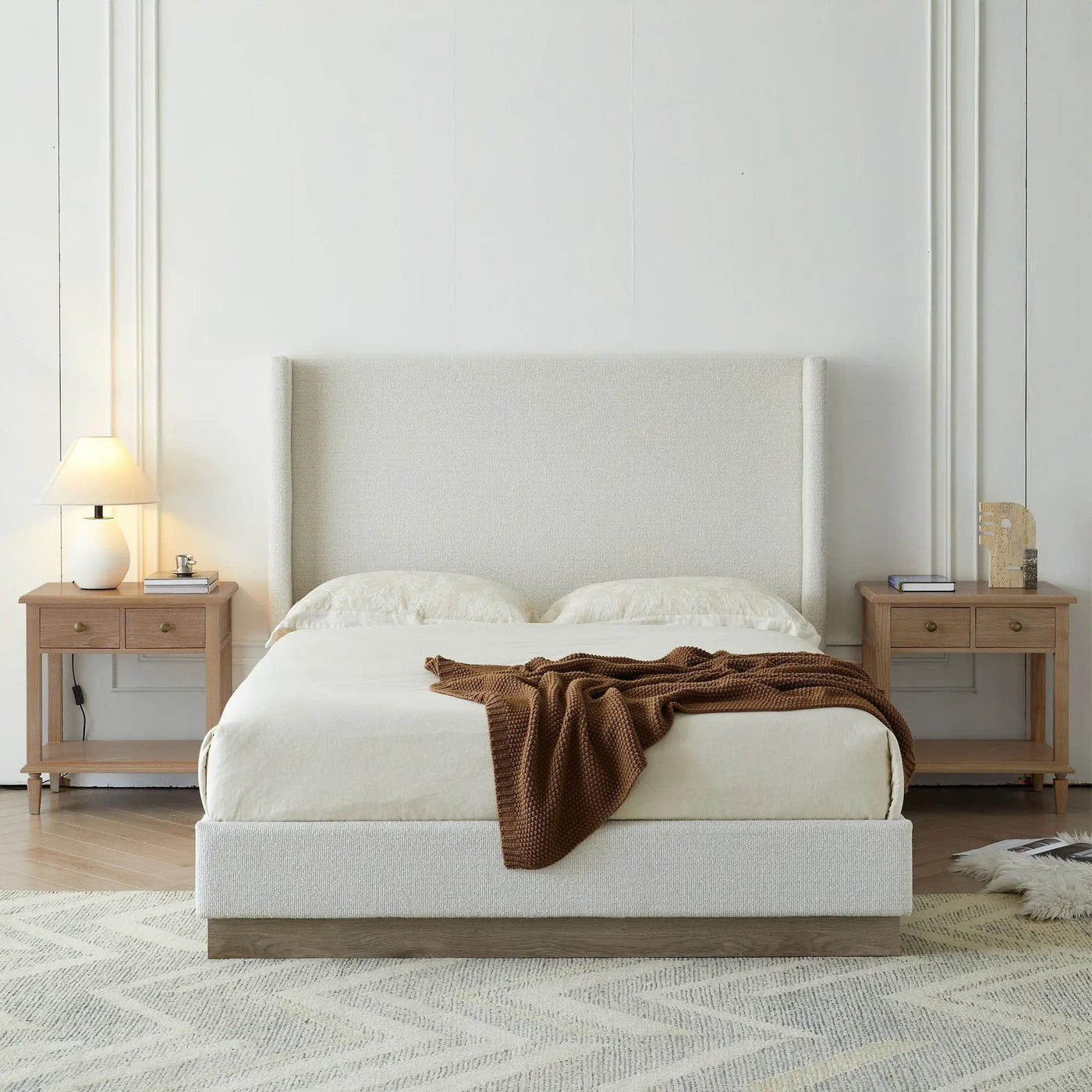 Hale - Upholstered Wingback Bed by HouseOfZazla