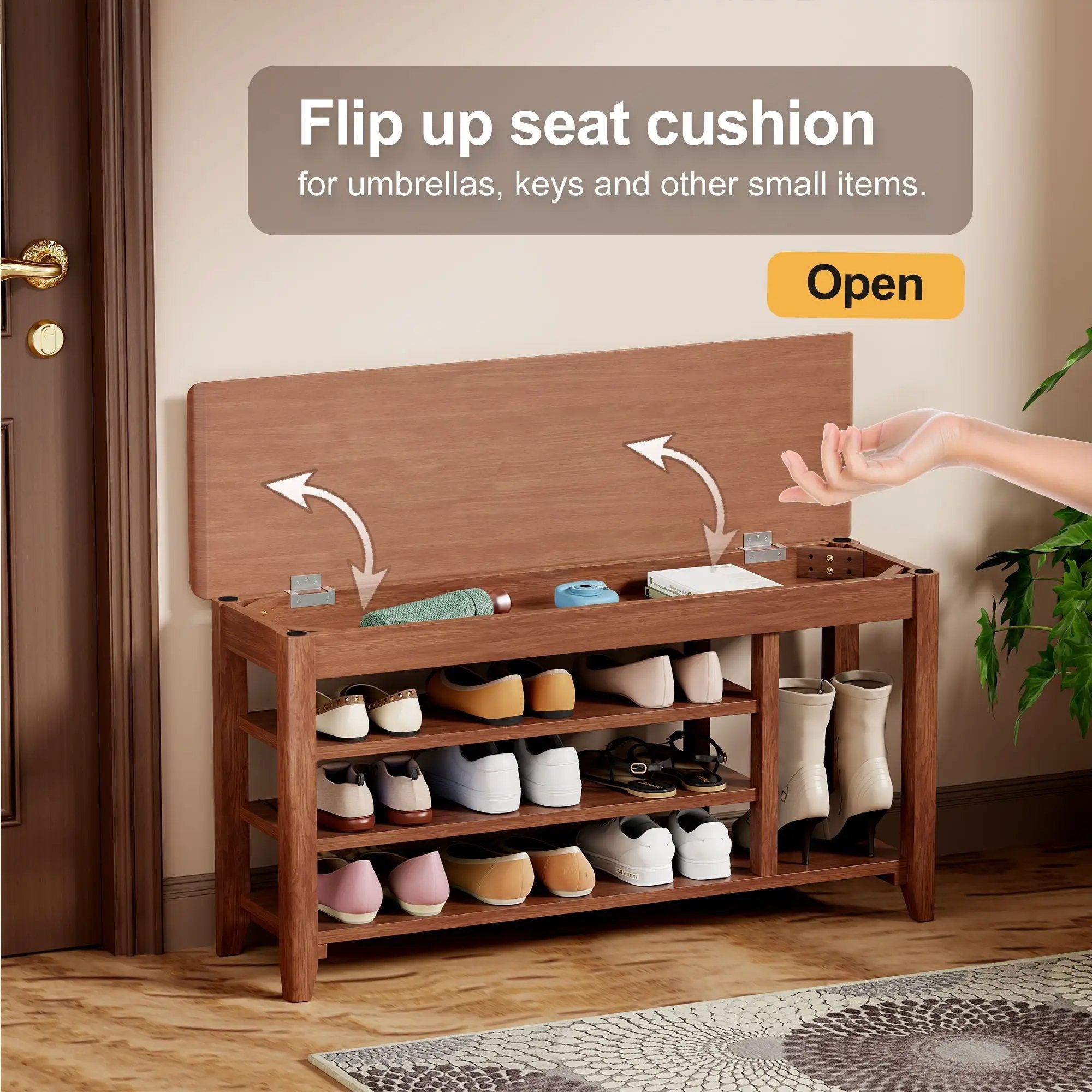Multi Functional Double Layer Shoe Stool by Unique Piece Furniture