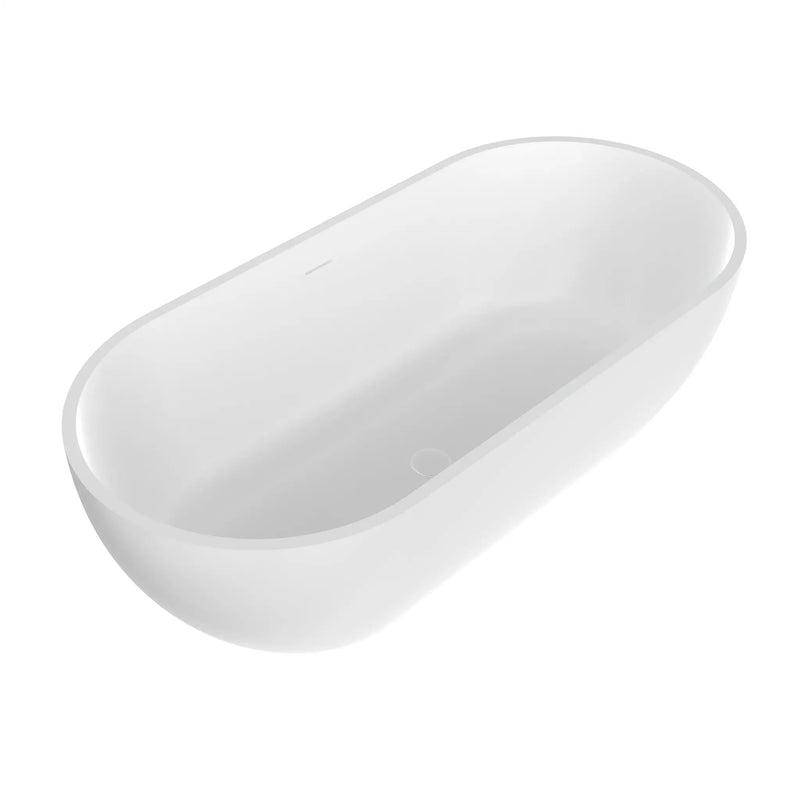 63 Inch Artificial Stone Solid Surface Freestanding Bathtub by HouseOfZazla