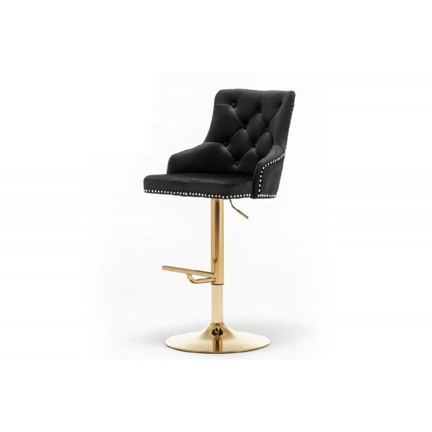 Adjustable Swivel Bar Stool With Nailhead Trim (Set of 2) by HouseOfZazla