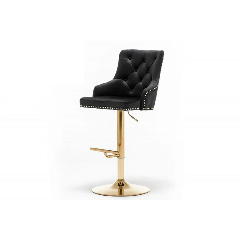 Adjustable Swivel Bar Stool With Nailhead Trim (Set of 2) by Unique Piece Furniture