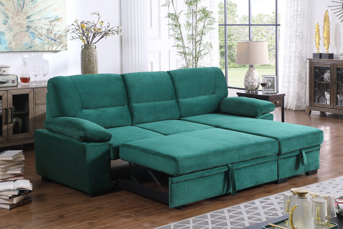 Kipling - Reversible Sleeper Sectional Sofa Chaise, photo 2 of 14