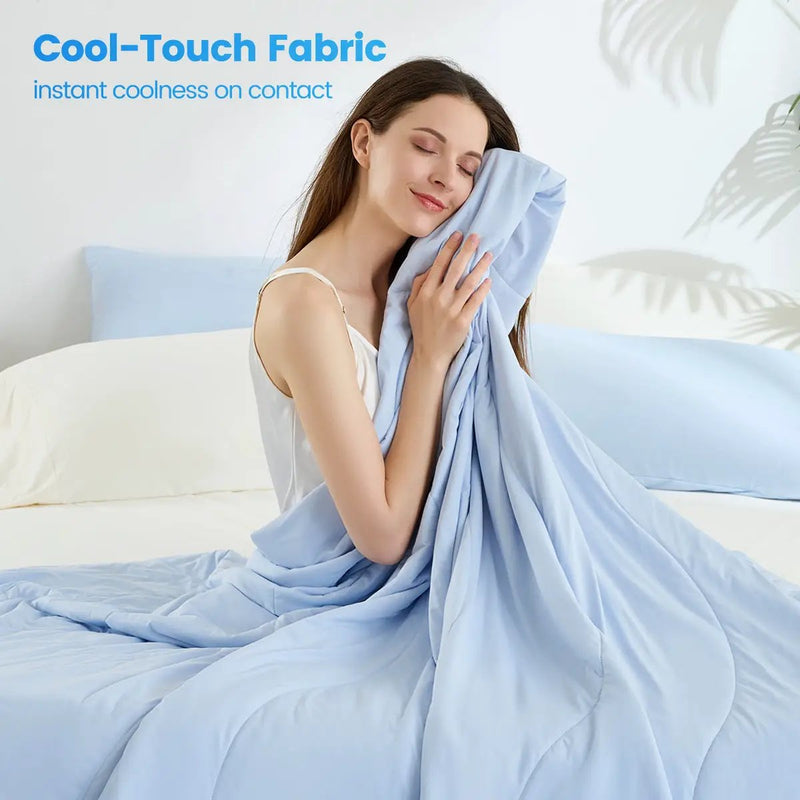 1-Piece 90x90" Cooling DA Comforter, Ice by HouseOfZazla