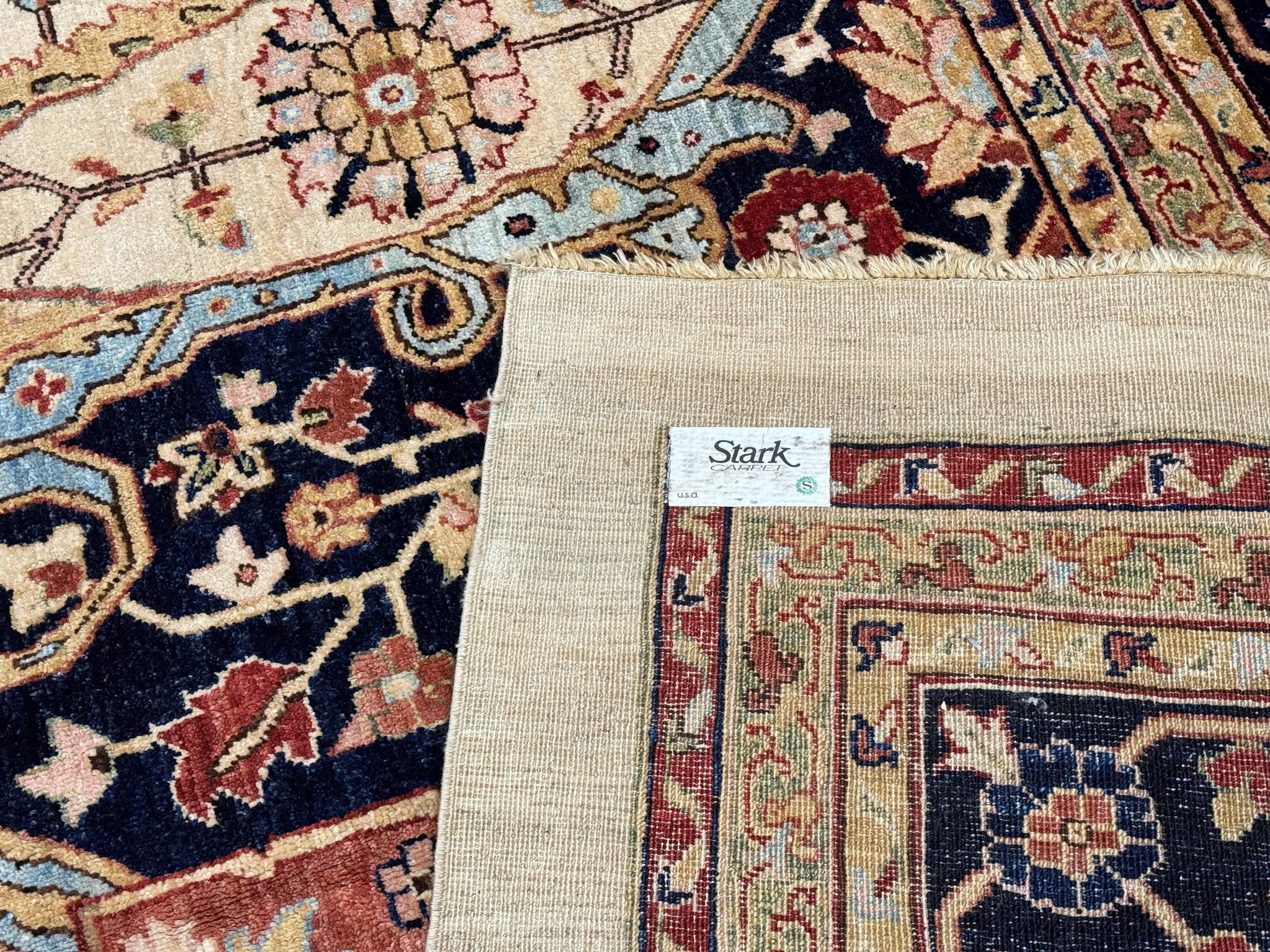Large Palace Sized Stark Carpet 13x19, Traditional Wool Handmade Rug, Beige by Jewel Rugs