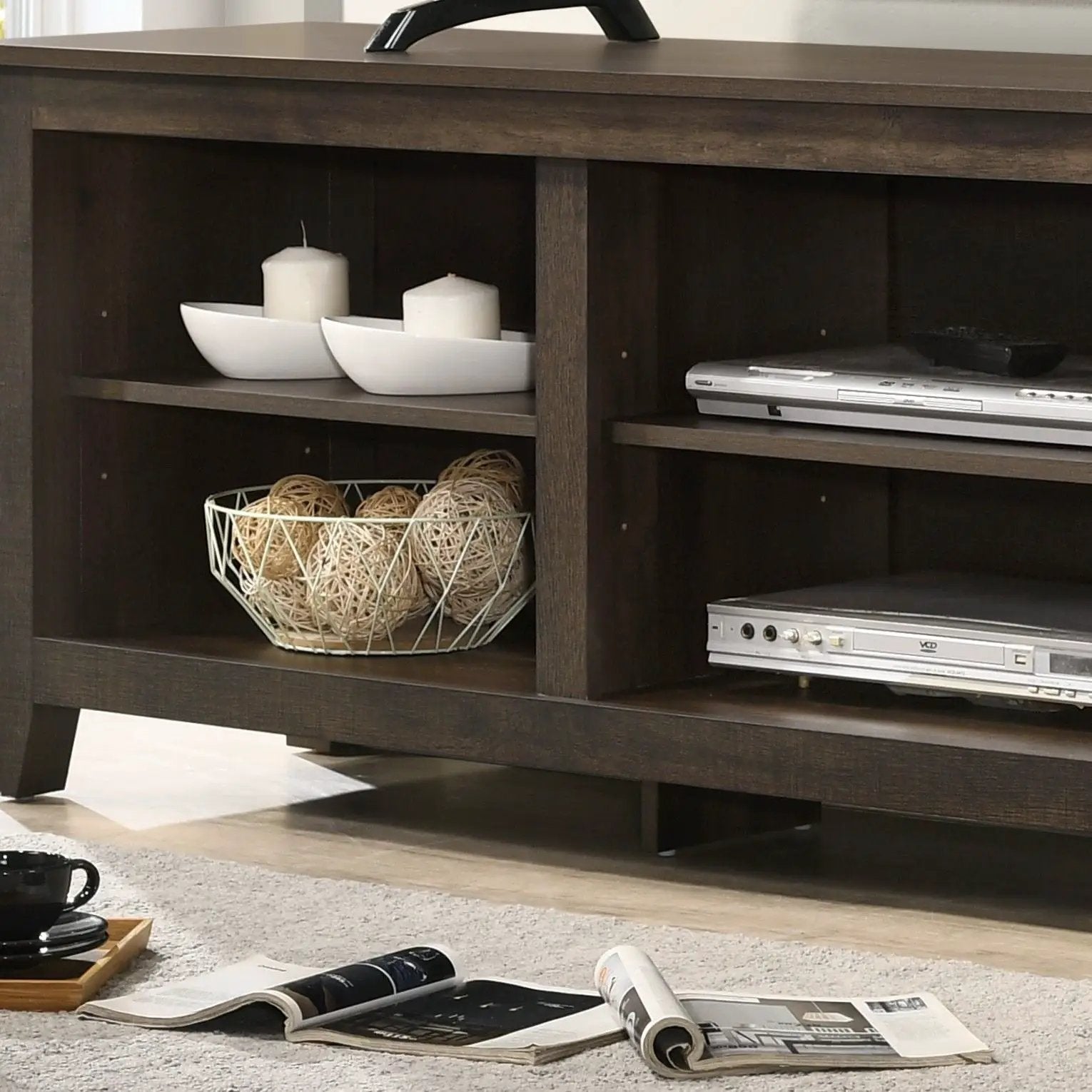Benito - TV Stand With Open Shelves And Cable Management by HouseOfZazla