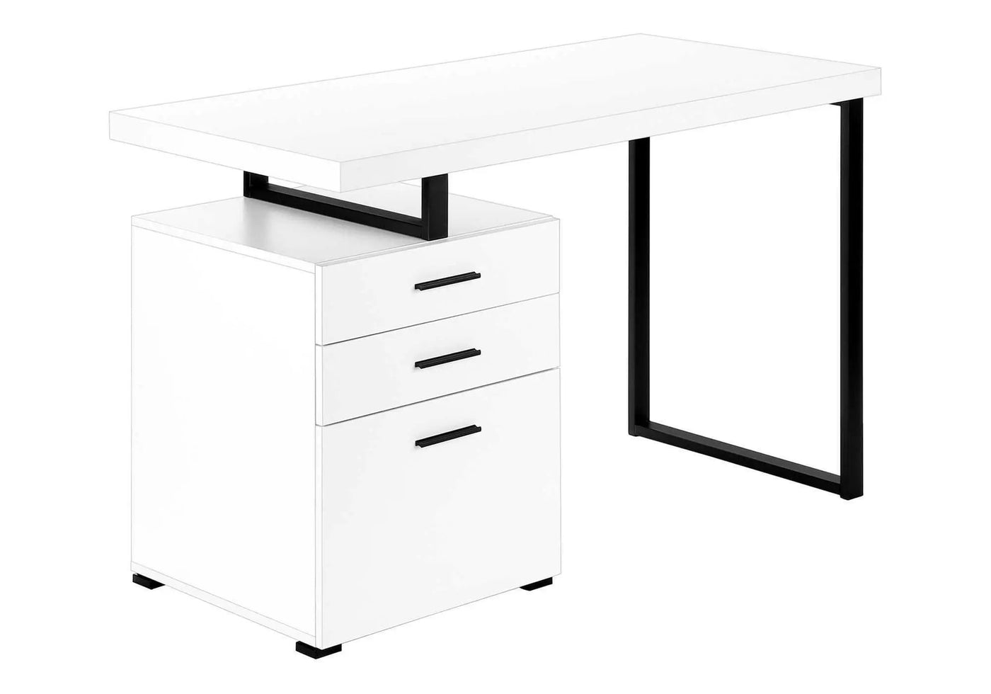 Computer Desk For Home Office, Left or Right Setup with Storage Drawers by HouseOfZazla