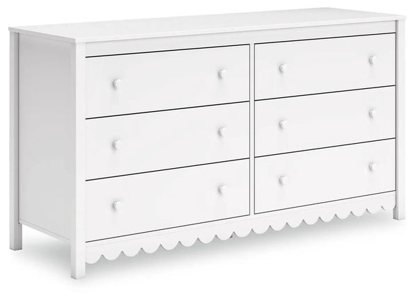 Hallityn - Commode à six tiroirs - Blanc