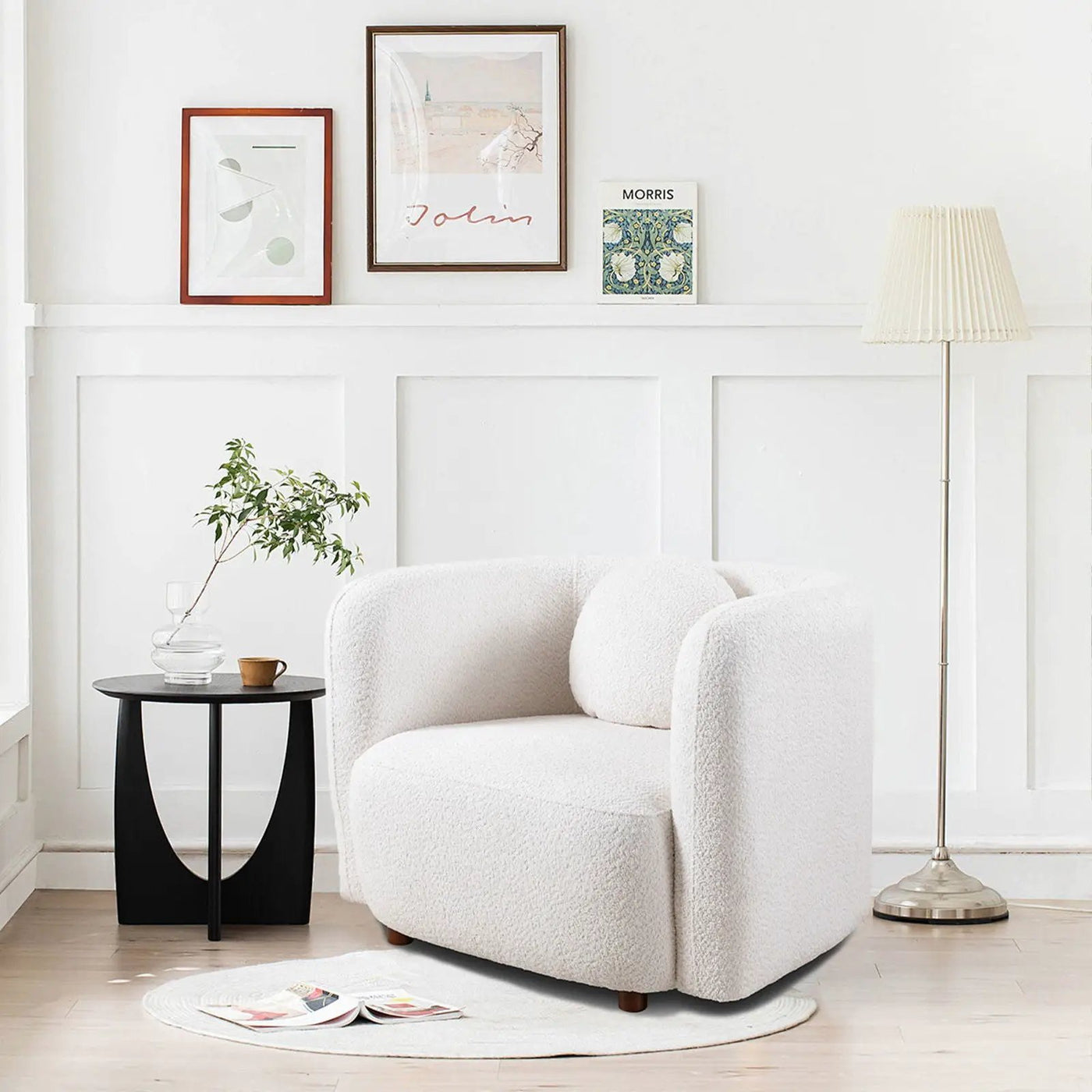 Japandi Style Accent Square Chair by Unique Piece Furniture