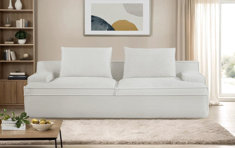 Nimbus - Oversized Full Foam 4 Seater Couch For Living Room Upholstered In Soft, Wide Armrests by HouseOfZazla
