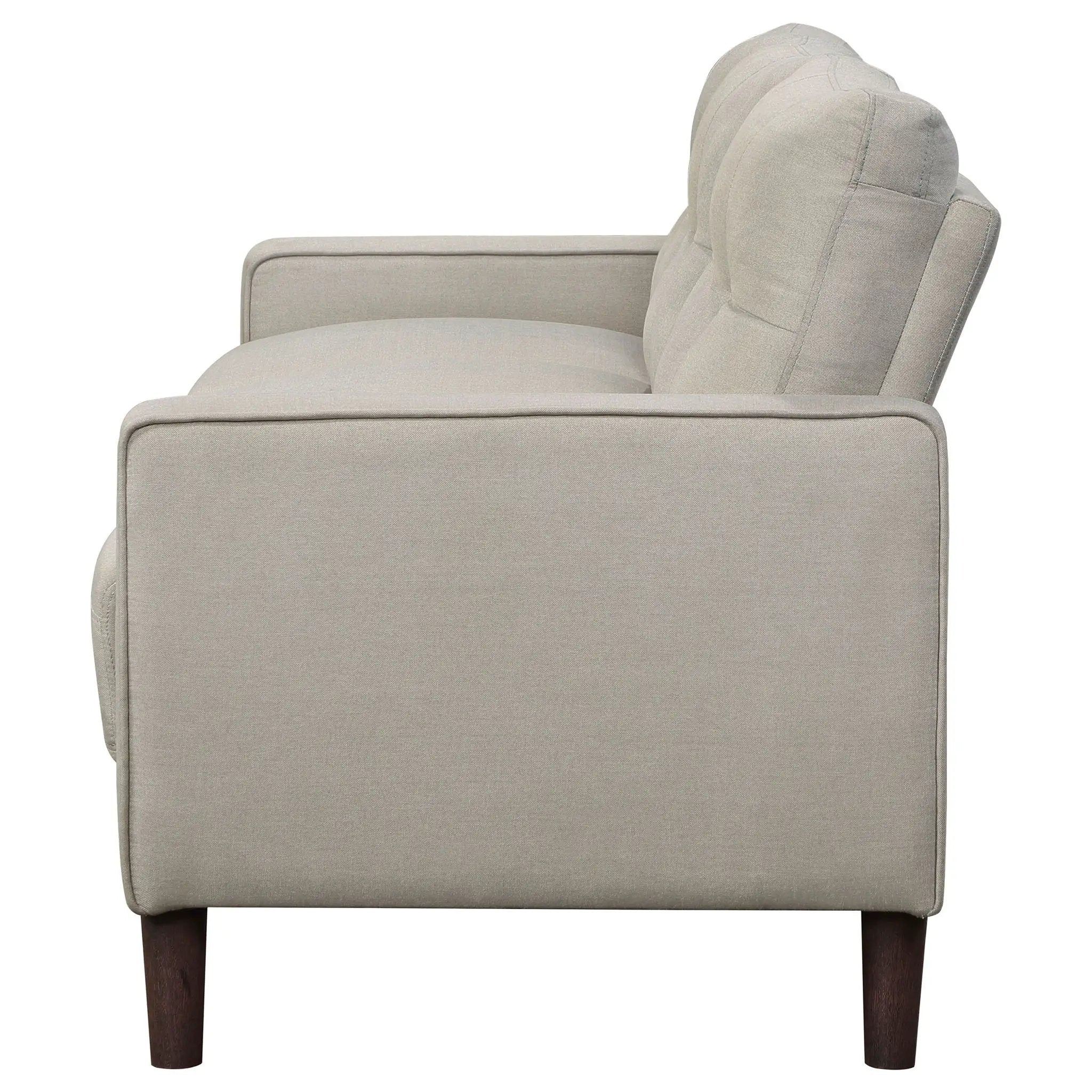 Bowen Upholstered Track Arm Tufted Sofa Beige by Unique Piece Furniture