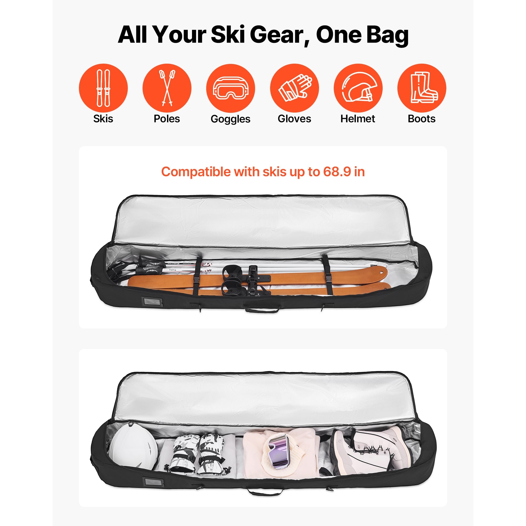 Snowboard Bag Up to 65 in / 165 cm by HouseOfZazla