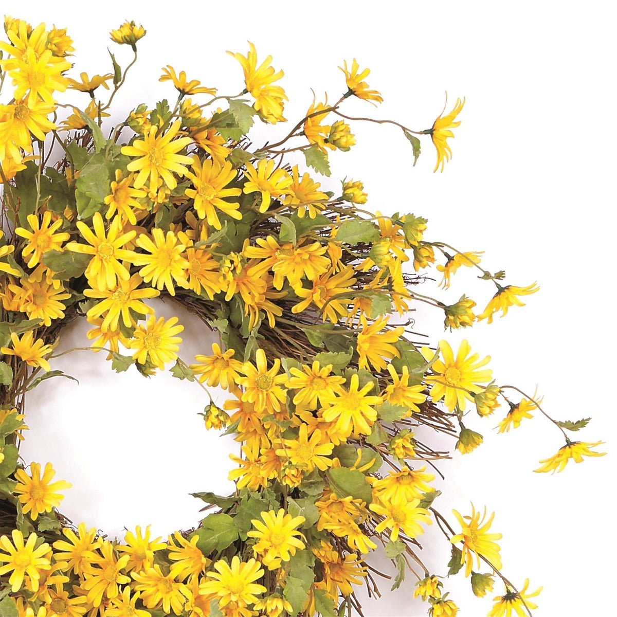 Yellow Daisy Floral Wreath 23"D, photo 3 of 3