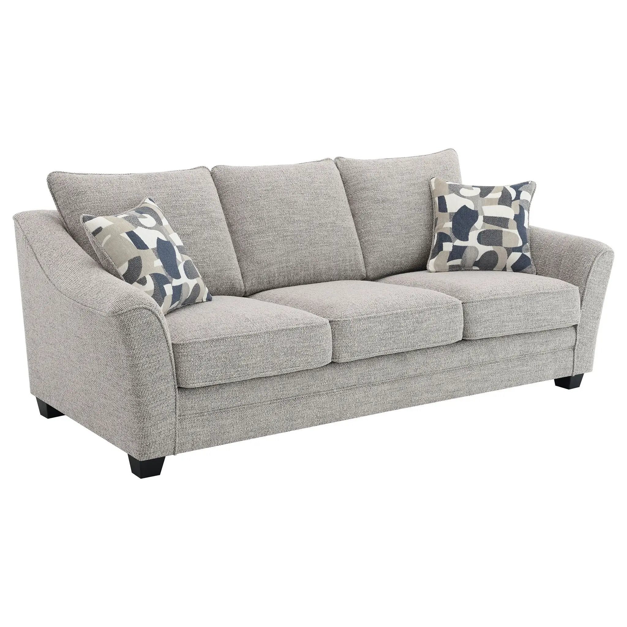 Tomkins Boucle Upholstered Sofa Light Grey by Unique Piece Furniture