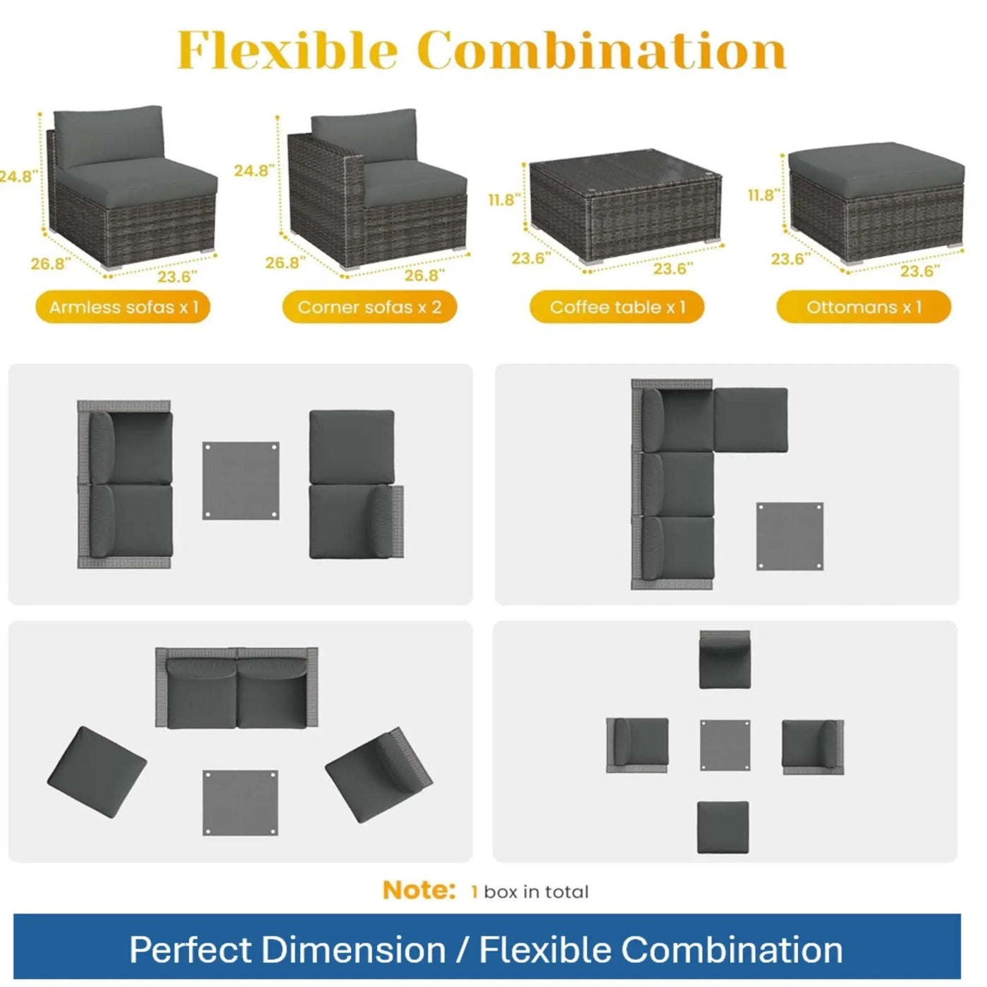 Modern Patio Set With Coffee Table by HouseOfZazla