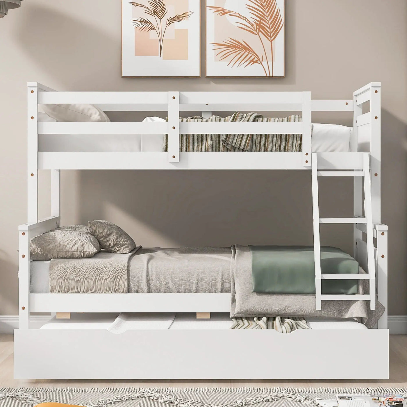 Bunk Bed With Ladder And Safety Guardrail by HouseOfZazla