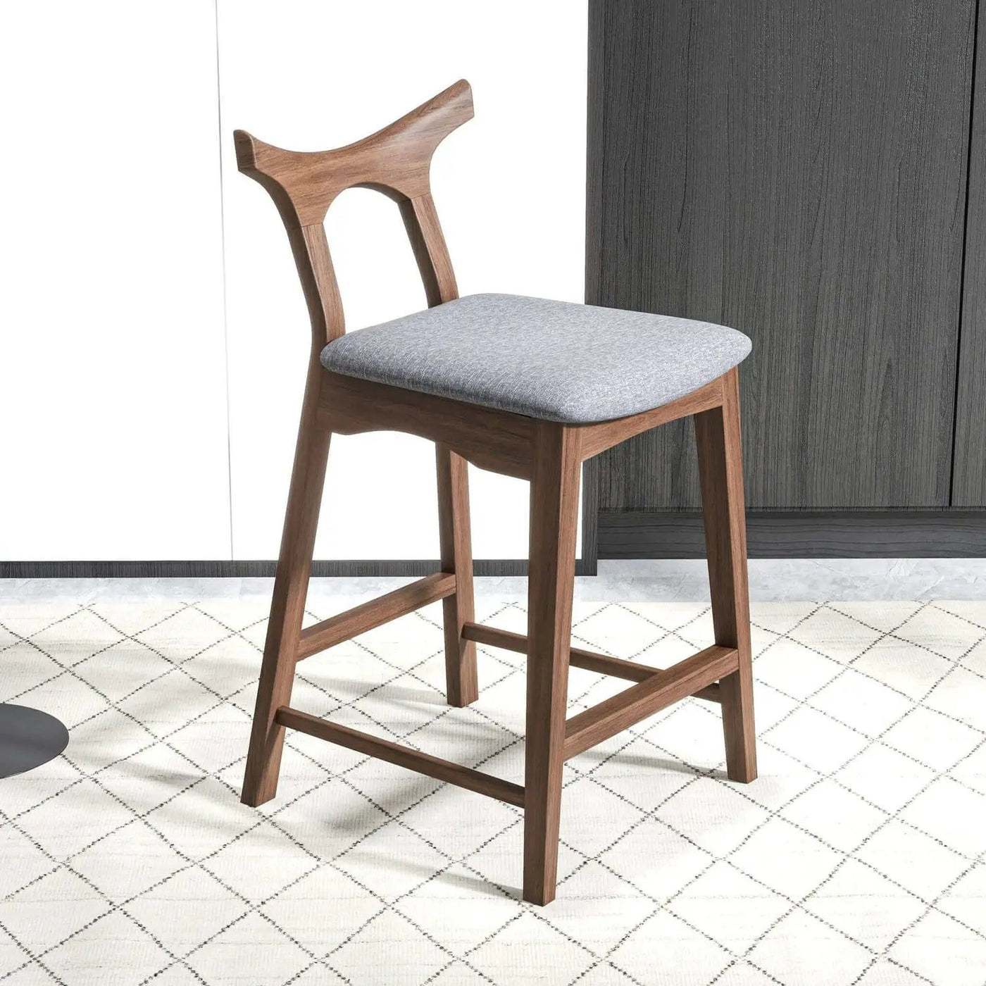 Hester - Upholstered, Square Bar Chair (Set of 2) by HouseOfZazla