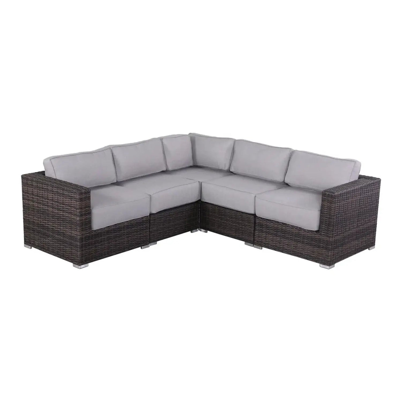 Luxurious Wicker Patio Sectional With Weather Resistant Sunbrella Cushions by Unique Piece Furniture