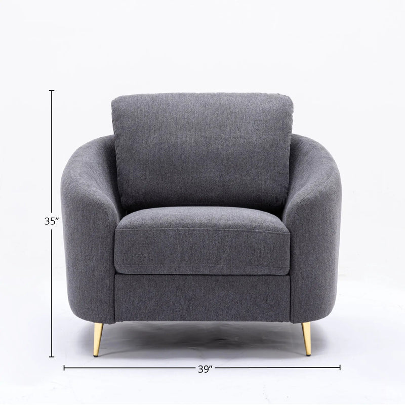 Yuina - Linen Chair - Gray by Unique Piece Furniture