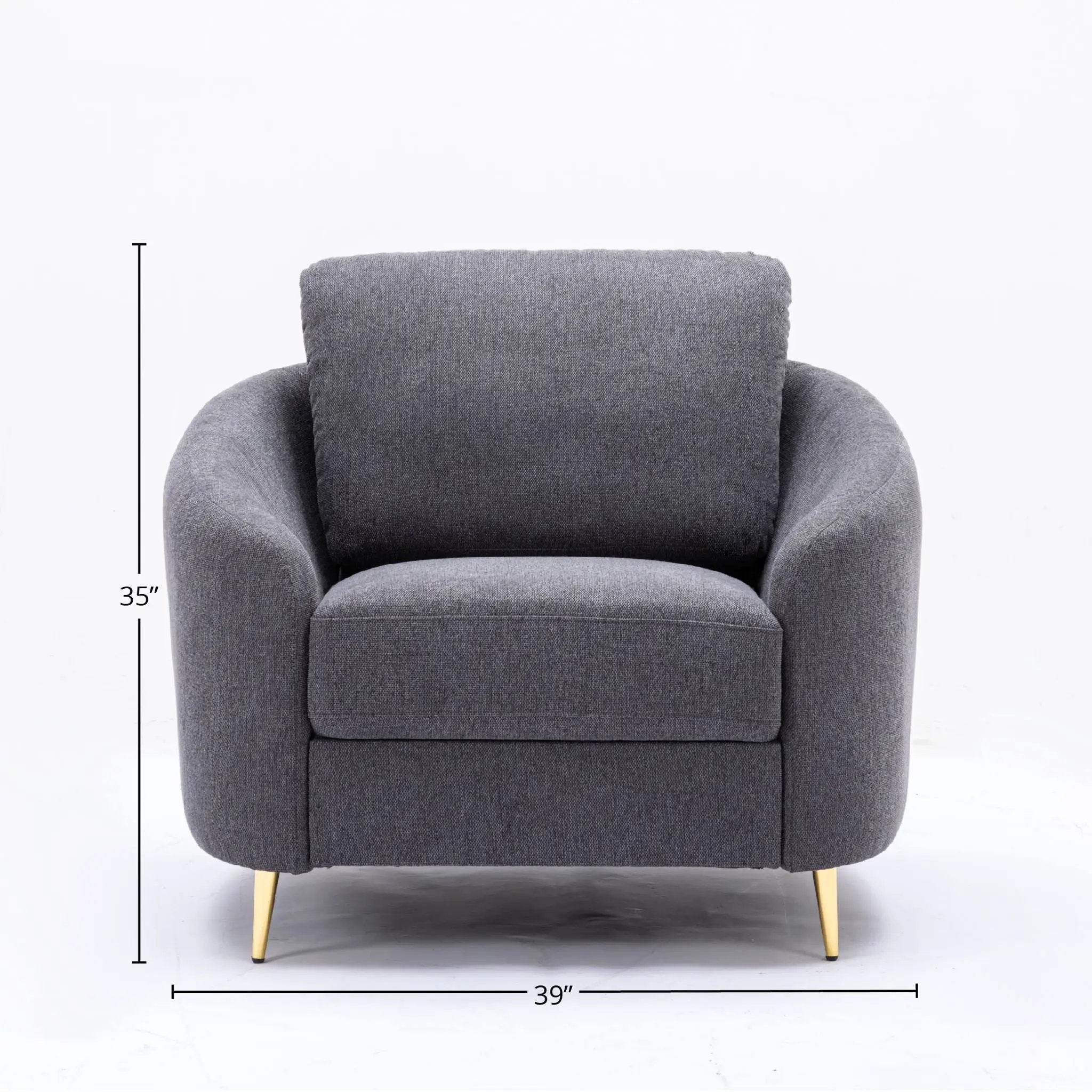 Yuina Linen Chair - Gray by HouseOfZazla