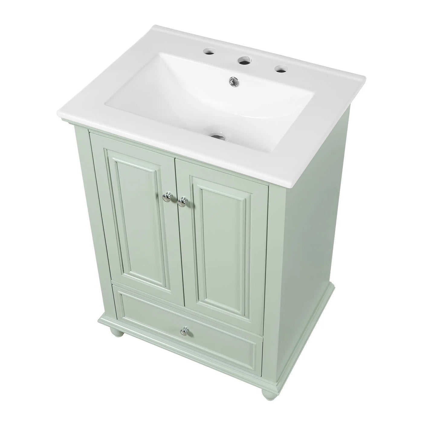 Modern Bathroom Vanity With Sink, Cabinet With Drawer And Dividers, Rectangular Storage Unit by HouseOfZazla