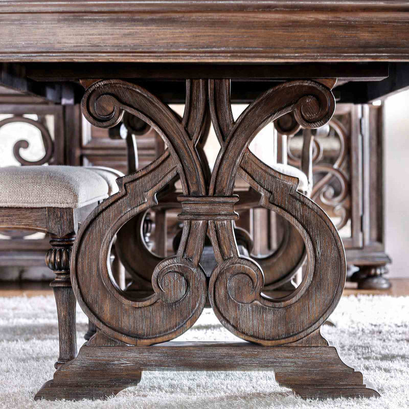 Rustic Dining Set With Table And Upholstered Chairs by Unique Piece Furniture