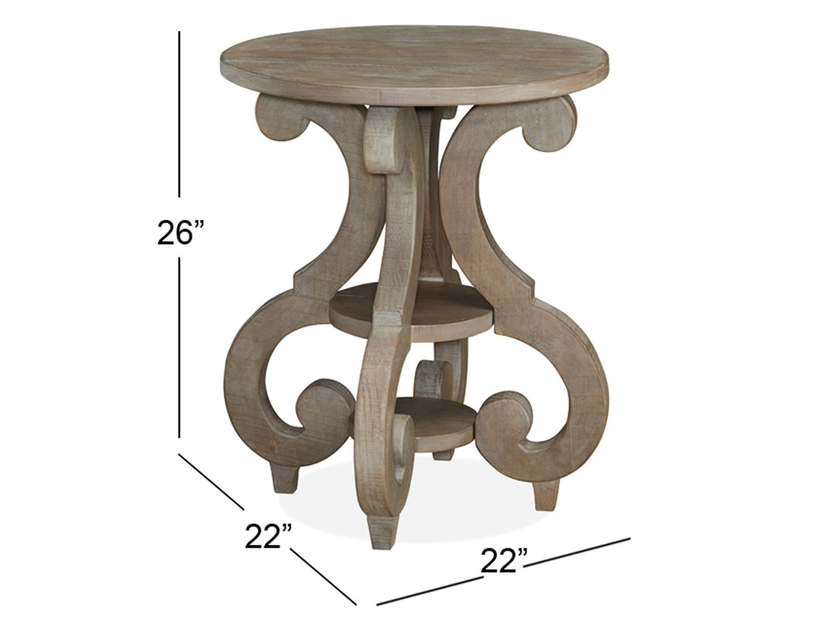 Tinley Park - Round Accent End Table - Dove Tail Gray, photo 3 of 6
