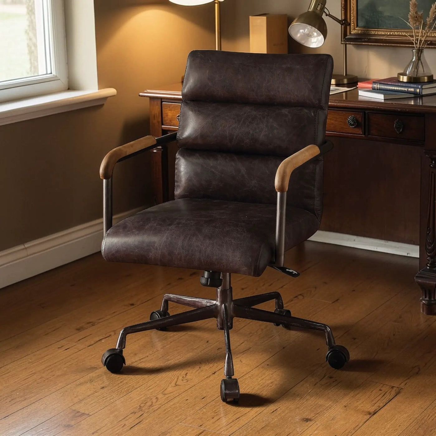 Harith Retro Top Grain Office Chair by HouseOfZazla