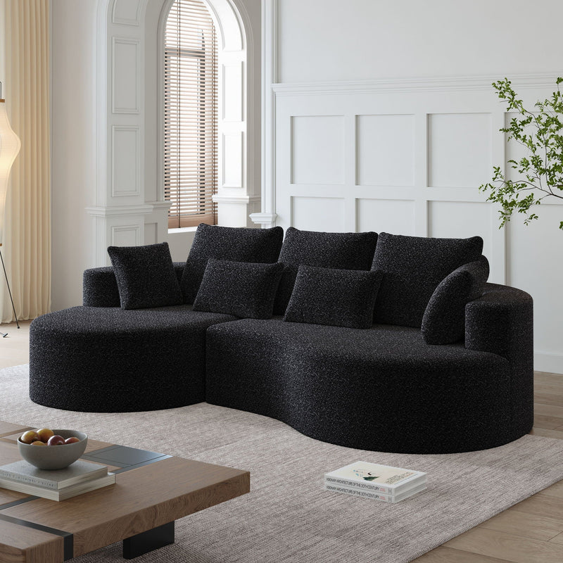 Curved Oversized Sectional Sofa With Extra Deep Seat by HouseOfZazla