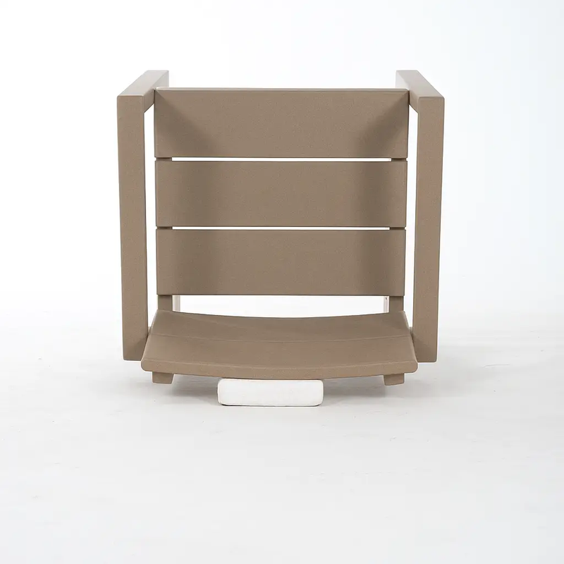 Antique Wood Color HDPE Outdoor & Garden Armchairs with Backrest by HouseOfZazla