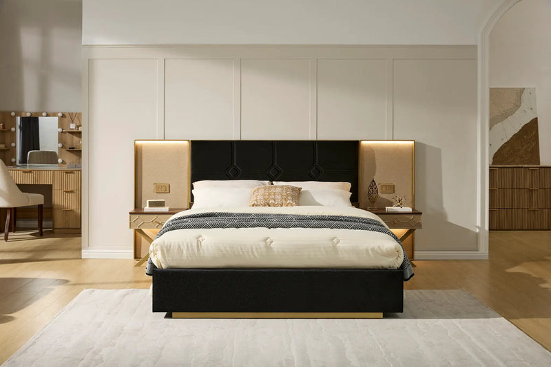 Luxurious Queen Platform Bed Frame by HouseOfZazla