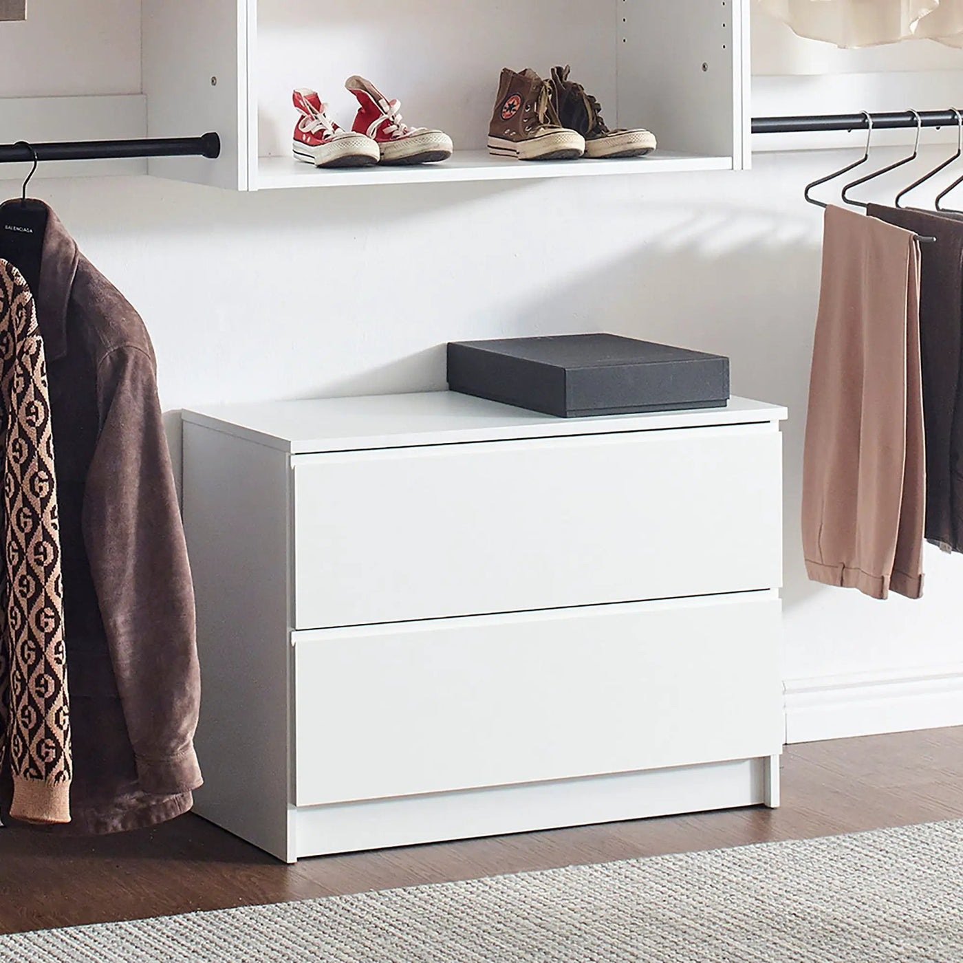 Devi - Wall Mounted Wood Closet System With Modular Units by HouseOfZazla