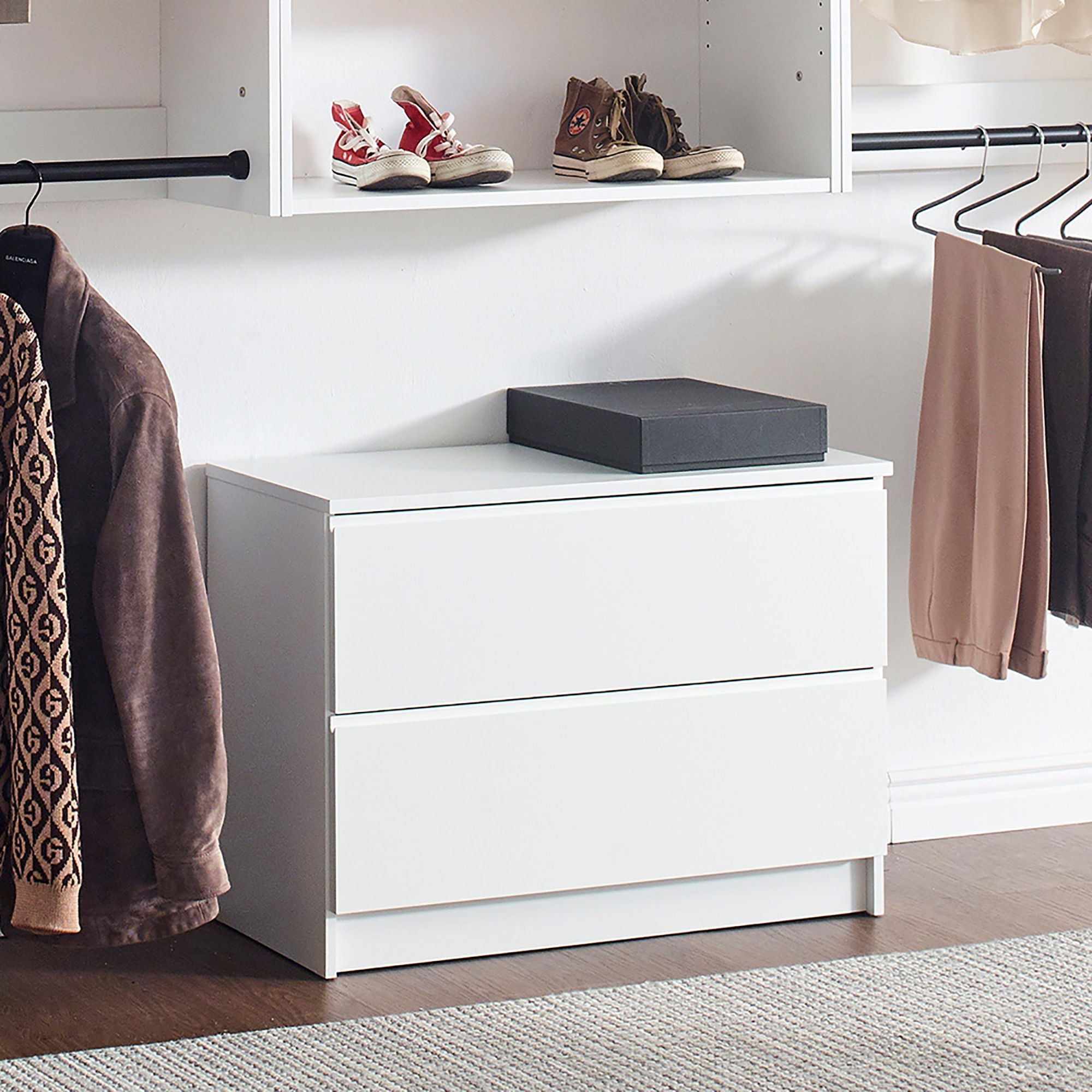 Devi - Wall Mounted Wood Closet System With Modular Units by HouseOfZazla