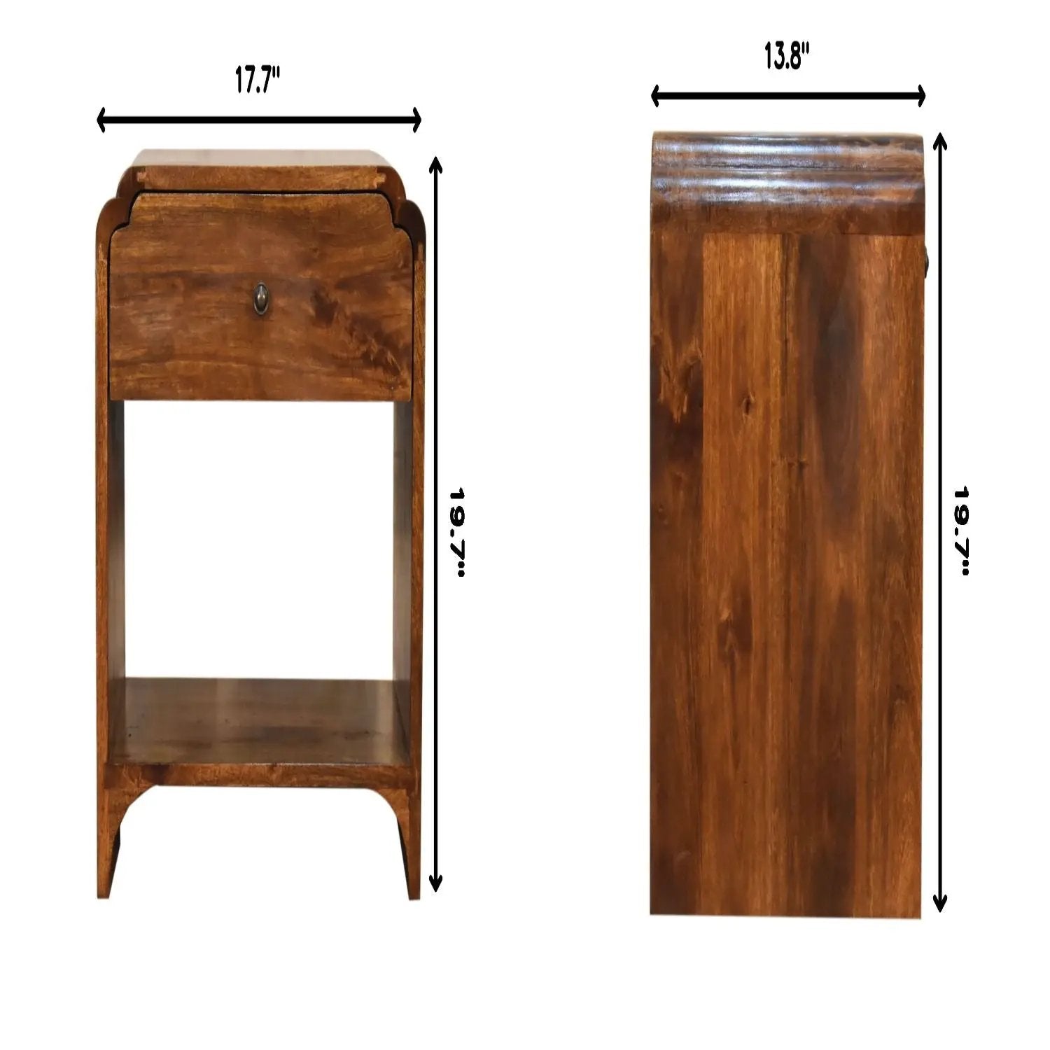 Newton - Nightstand With A Drawer And Open Shelf by HouseOfZazla