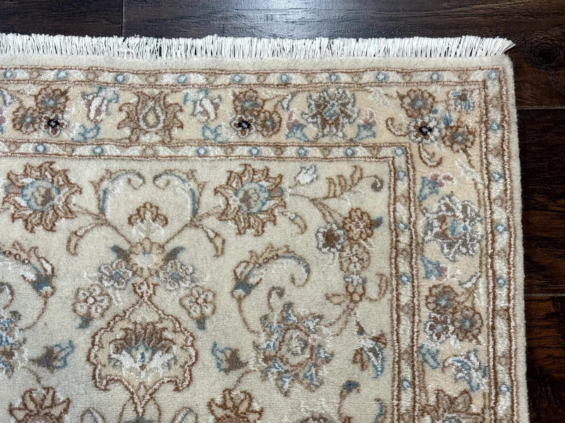 Small Persian Tabriz Rug 2.6 x 3.8, Vintage, Wool and Silk Highlights, Fine 225 KPSI by Jewel Rugs